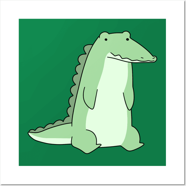 Sitting Alligator Wall Art by saradaboru